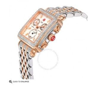 Michele Deco Diamond Rose Gold Two Tone watch